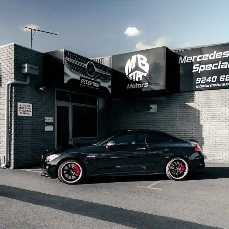 Mercedes at MB Star Motors Mercedes Servicing garage in Perth